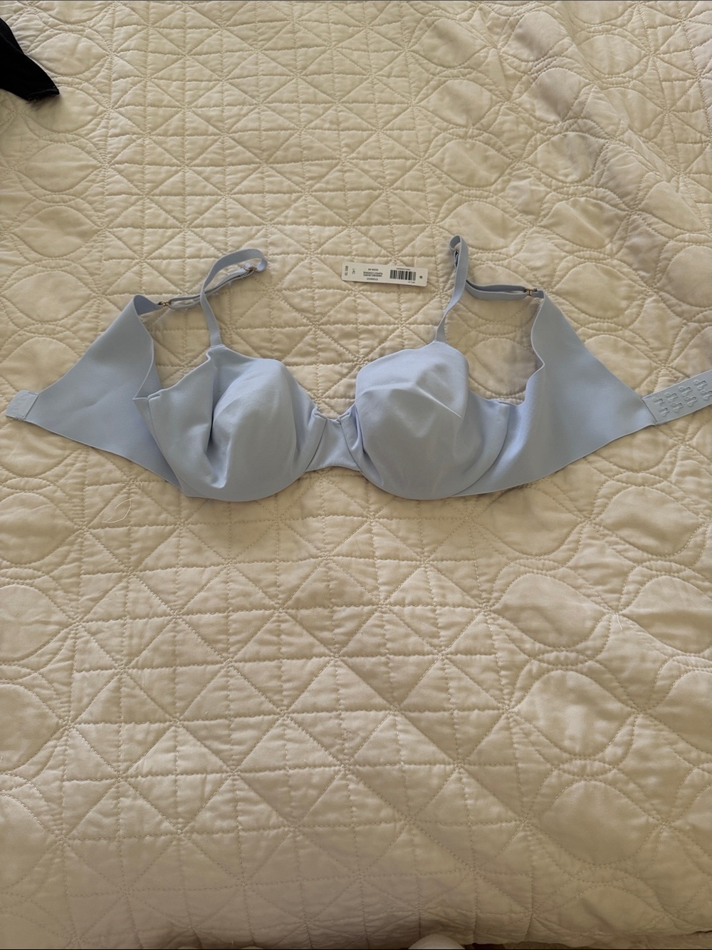 Soma Light Blue Vanishing Unlined perfect coverage underwire bra.